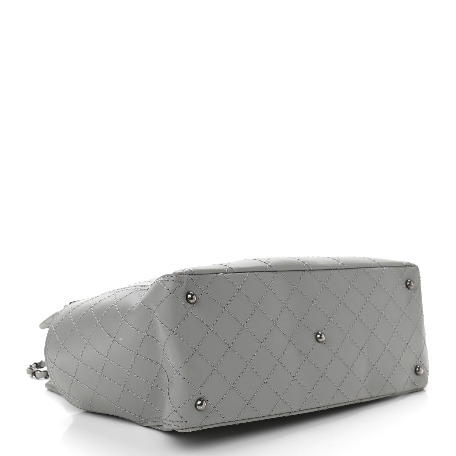 Chanel Grained Calfskin Small CC Pocket Tote Grey 4 of 11