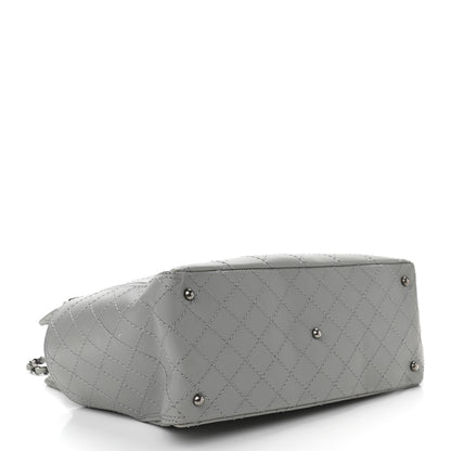 Chanel Grained Calfskin Small CC Pocket Tote Grey 4 of 11