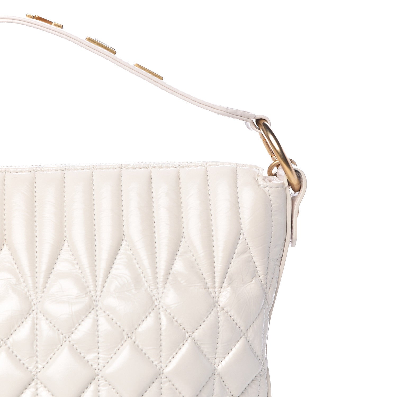 Chanel Glazed Calfskin Quilted State Of The Art Hobo White 8 of 11