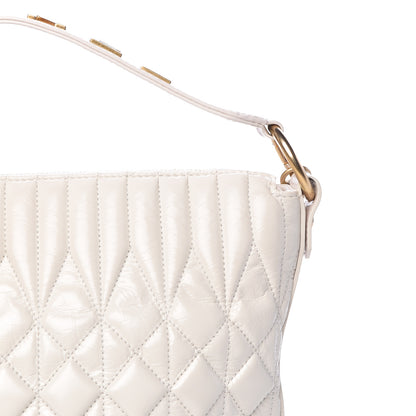 Chanel Glazed Calfskin Quilted State Of The Art Hobo White 8 of 11
