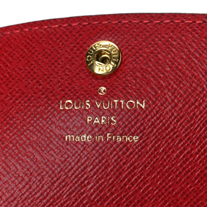 Louis Vuitton Damier Ebene Emilie Wallet Red 6 of 8