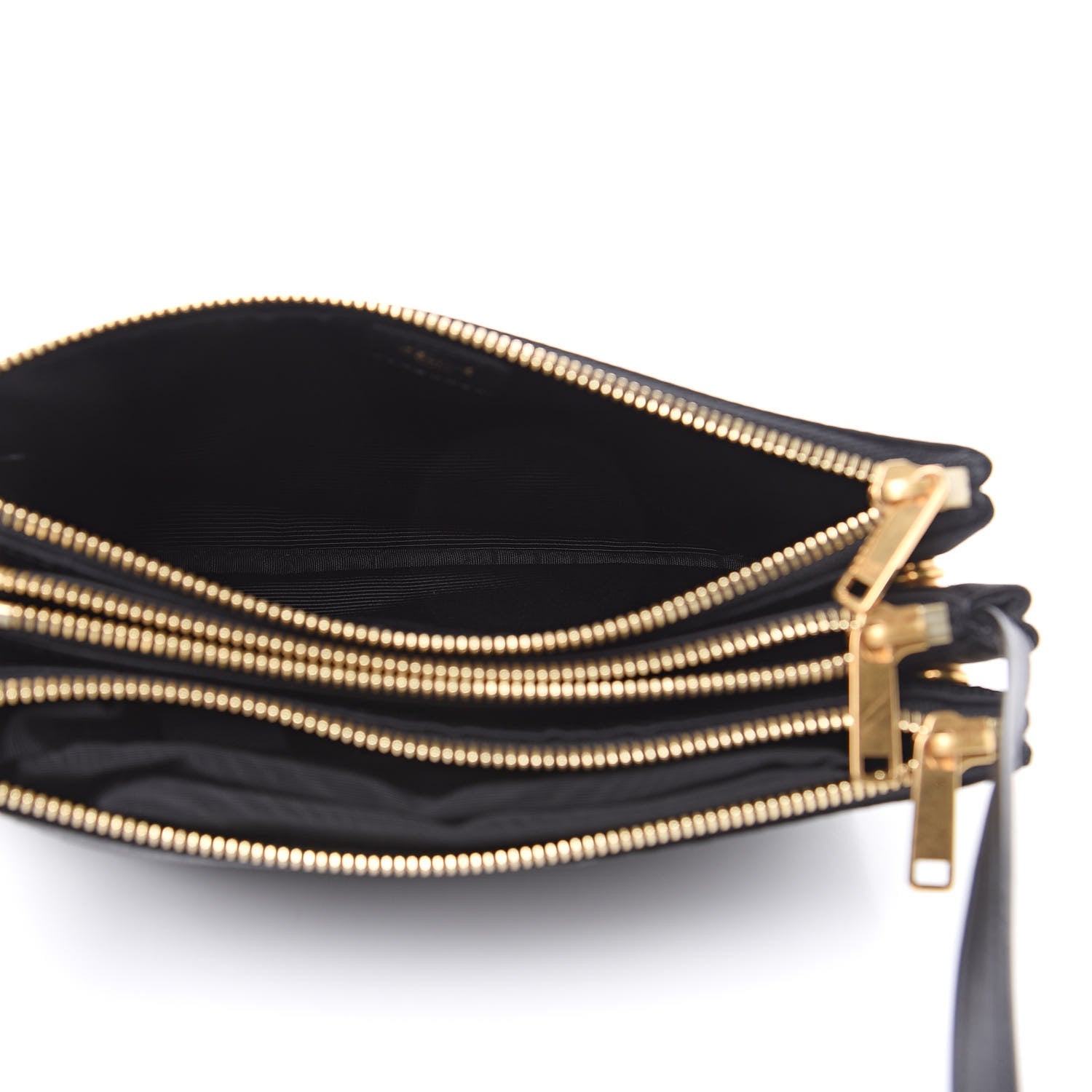 Celine Sequin Small Trio Crossbody Bag Black 5 of 10