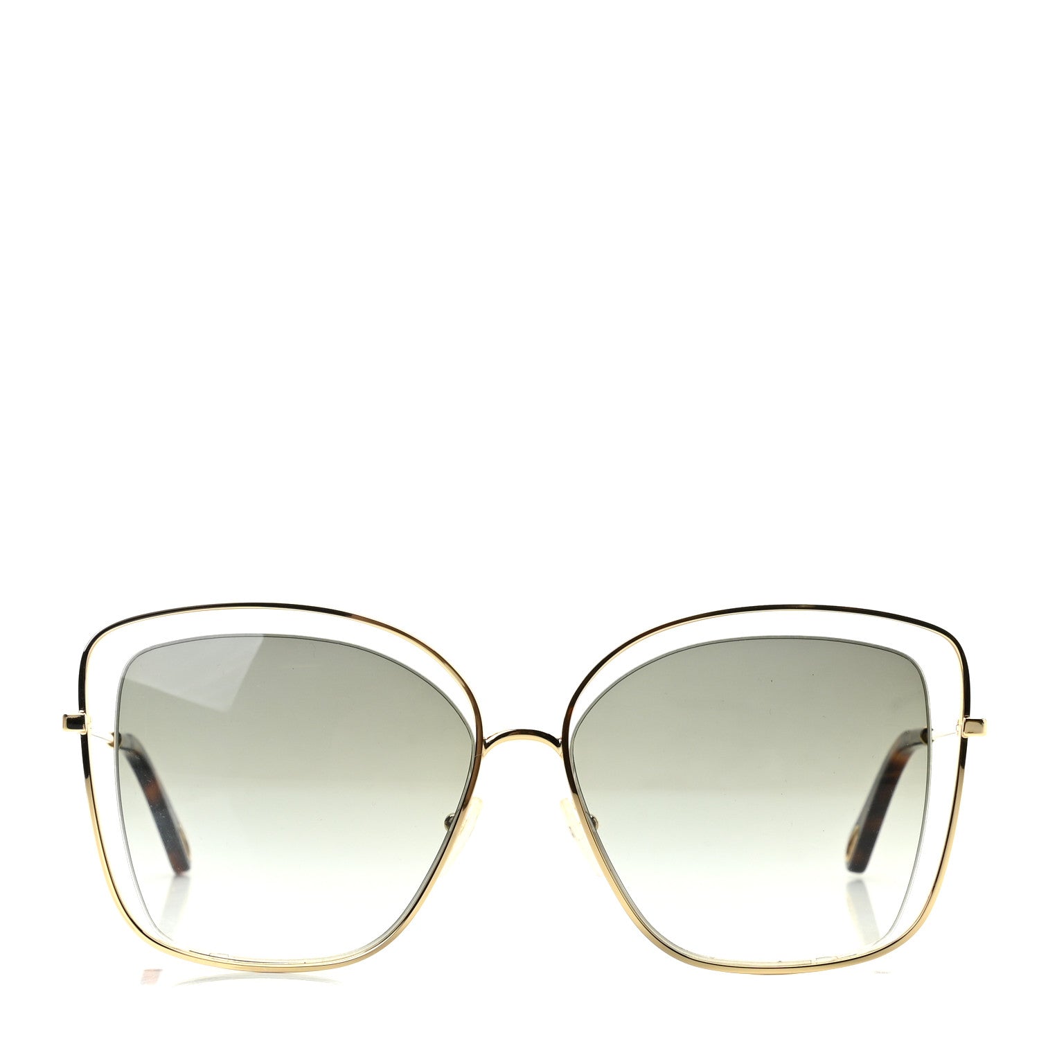 Chloe Poppy Cutout Square Sunglasses CE133S Havana Brown 2 of 7