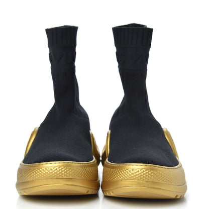 Louis Vuitton Stretch Textile Monogram LV Archlight Sneaker Boots 38 Black Gold 2 of 9