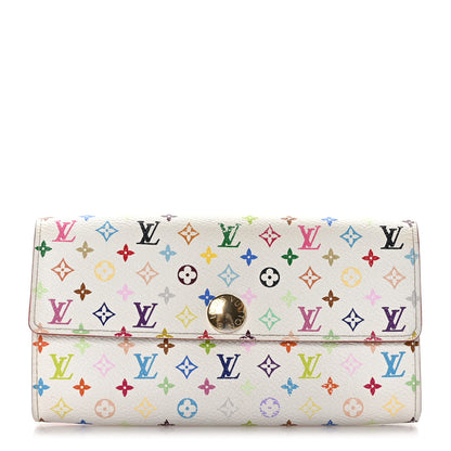 Louis Vuitton Monogram Multicolor Sarah Wallet White 1 of 10