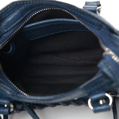 Balenciaga Agneau Classic Silver Hardware Nano City Bleu Profond 4 of 9
