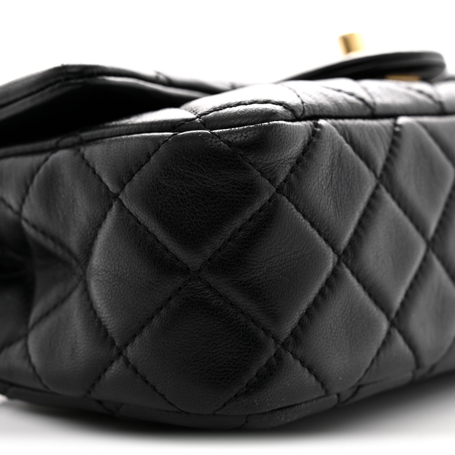 Chanel Lambskin Quilted Mini Rectangular Pearl Crush Flap Black 9 of 11