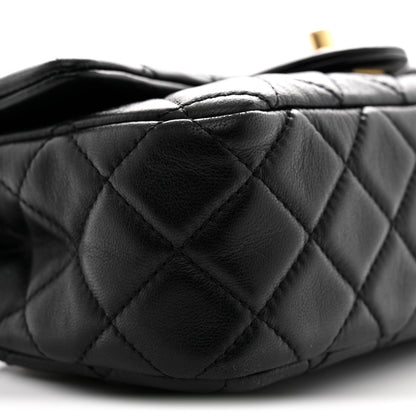 Chanel Lambskin Quilted Mini Rectangular Pearl Crush Flap Black 9 of 11
