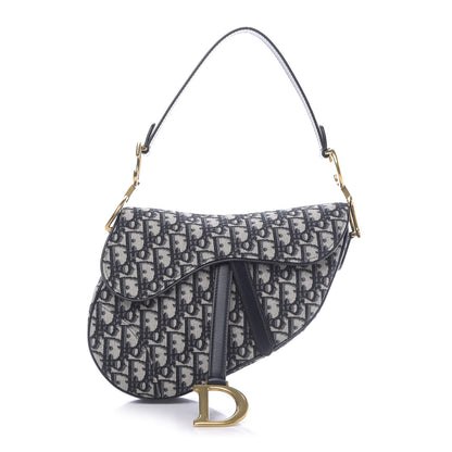 Christian Dior Oblique Saddle Bag Blue 1 of 11