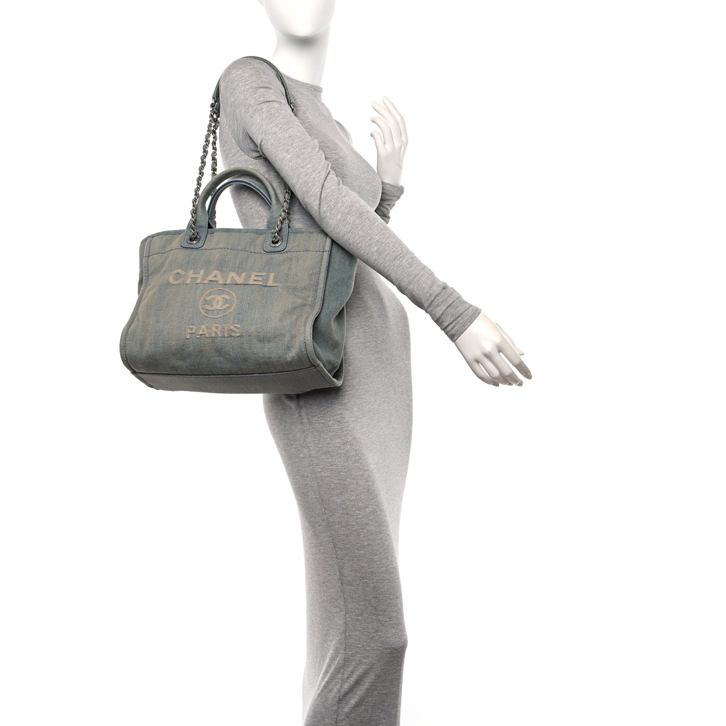 Denim Small Deauville Tote Light Blue