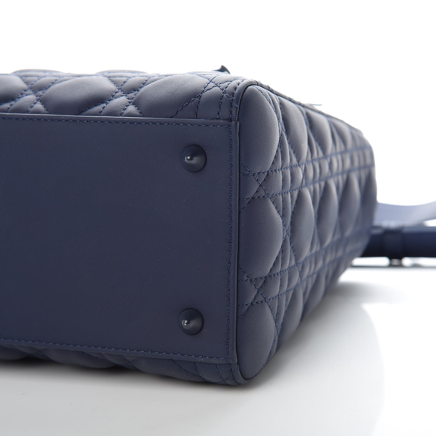 Christian Dior Ultra Matte Calfskin Cannage Medium Lady Dior Blue 9 of 10