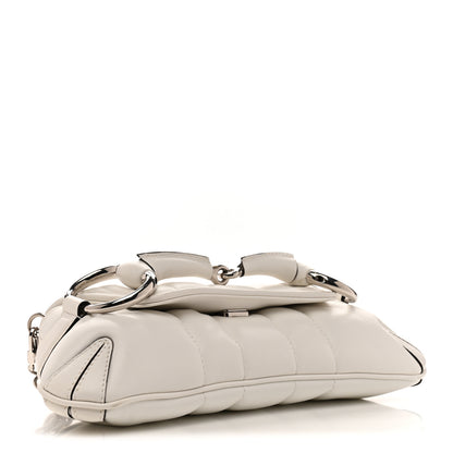Gucci Nappa Vertical Matelasse Small Maxi Horsebit Chain Shoulder Bag Great White 4 of 13