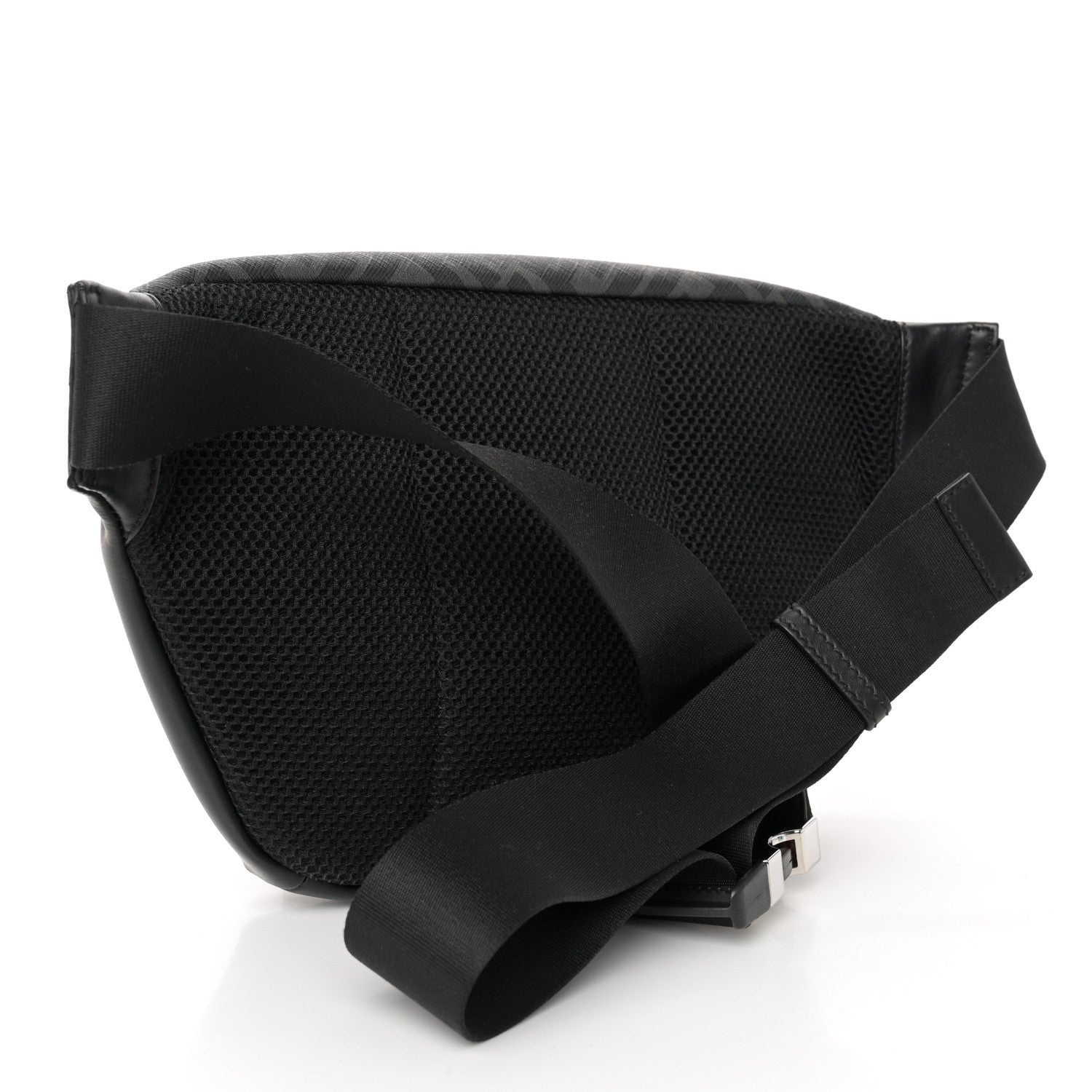 Fendi Glazed Fabric Vitello Liberty Century Logo FF 1974 Diagonal Belt Bag Black Sunflower 3 of 10