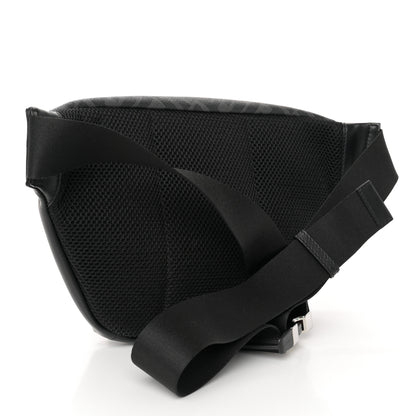 Fendi Glazed Fabric Vitello Liberty Century Logo FF 1974 Diagonal Belt Bag Black Sunflower 3 of 10