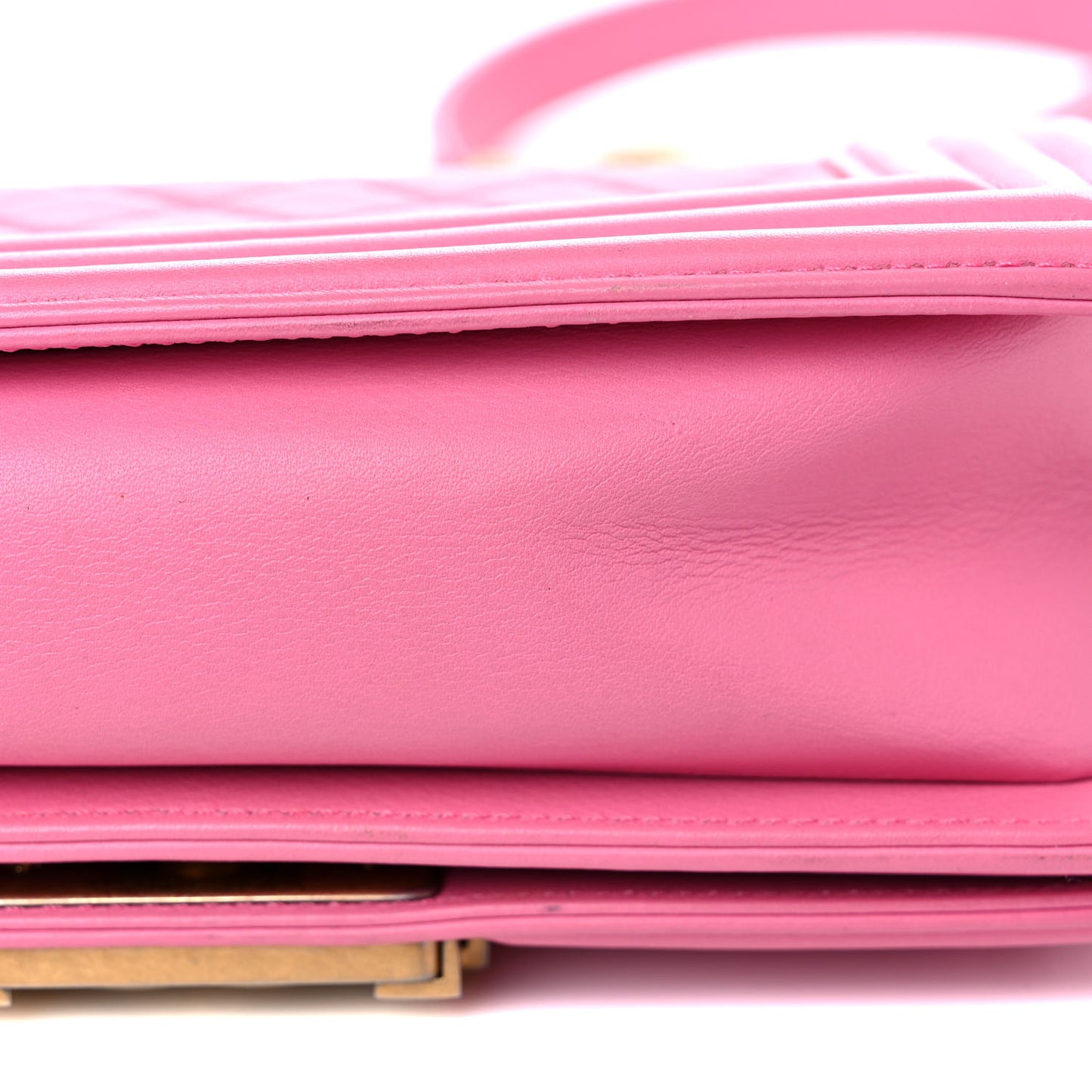 Calfskin Quilted Small Boy Flap Pink
