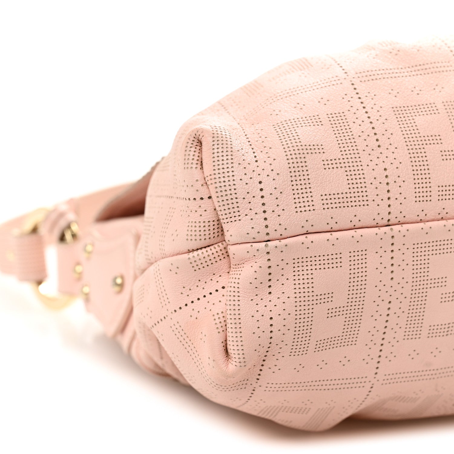 Fendi Calfskin Perforated Medium Chef Shoulder Bag Pink 8 of 11