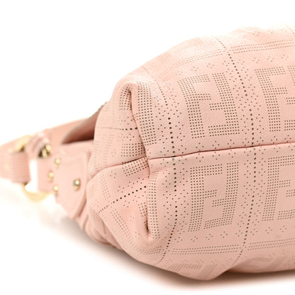 Fendi Calfskin Perforated Medium Chef Shoulder Bag Pink 8 of 11