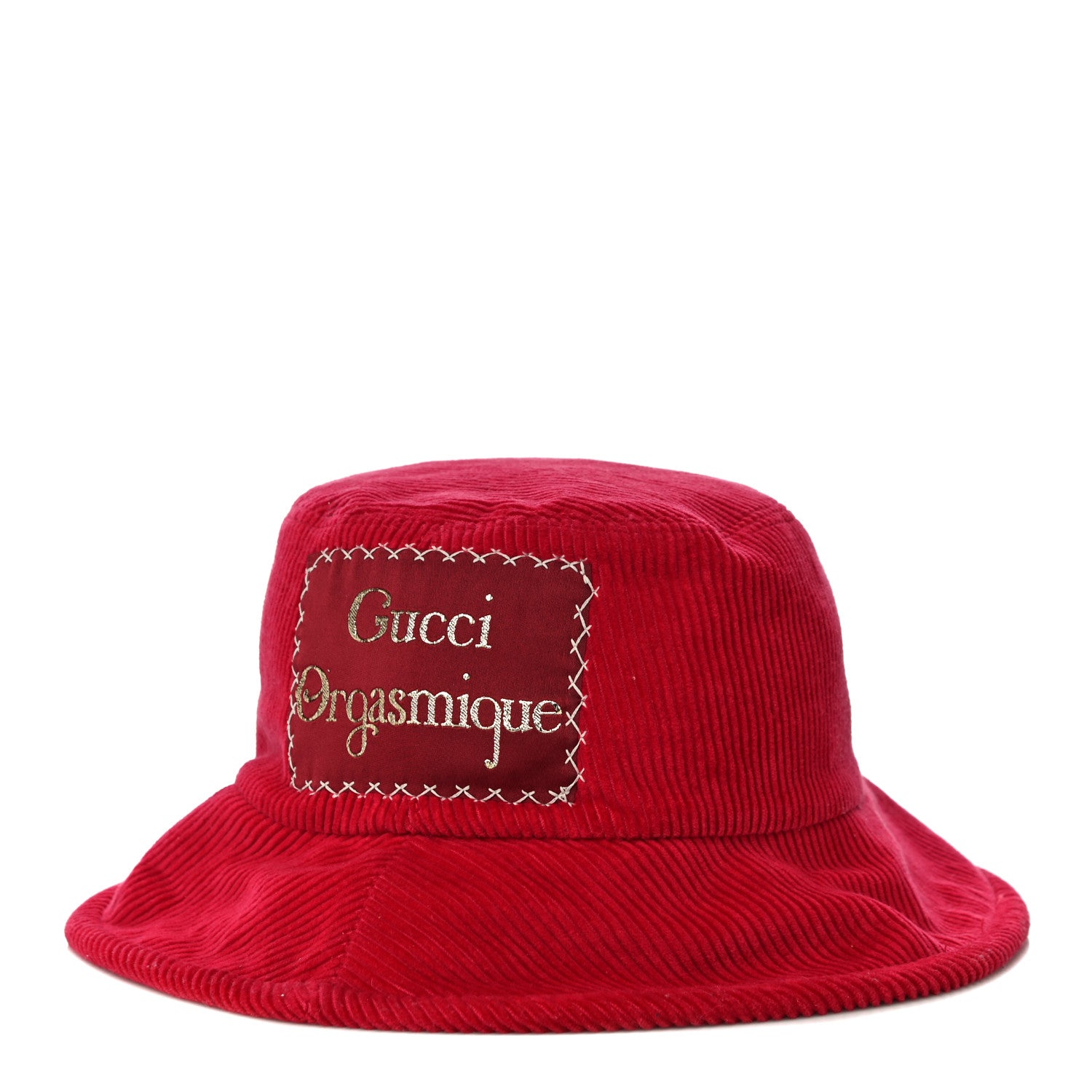 Gucci Corduroy Orgasmique Bucket Hat Red 1 of 9