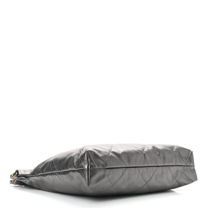 Chanel Metallic Calfskin Quilted Chanel 22 Ruthenium 5 of 12