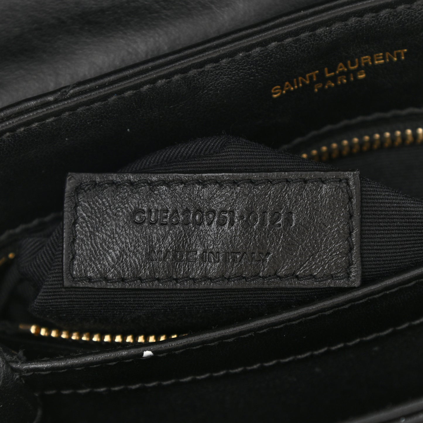 Calfskin Y Quilted Monogram Toy Loulou Crossbody Bag Black