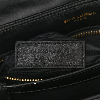 Saint Laurent Calfskin Y Quilted Monogram Toy Loulou Crossbody Bag Black 7 of 11