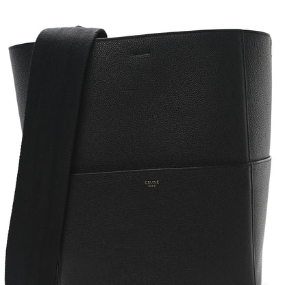 Celine Soft Grained Calfskin Sangle Bucket Bag Black 7 of 10