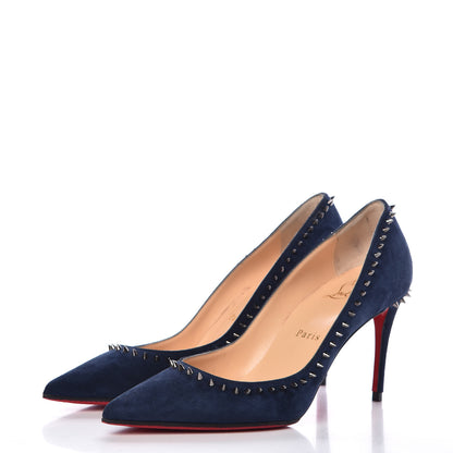Christian Louboutin Veau Velours Anjalina 85 Pumps 36.5 Marine 3 of 14
