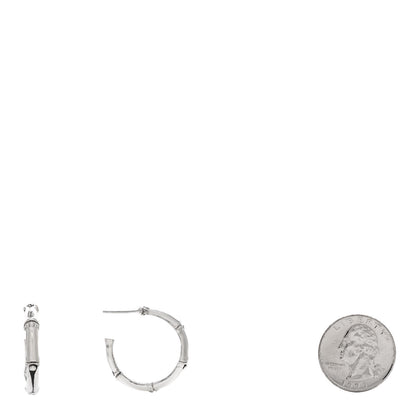 John Hardy Sterling Silver Small Bamboo Hoop Earrings 2 of 4