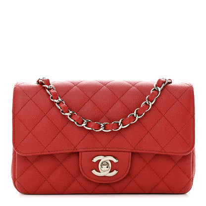 Chanel Caviar Quilted Mini Rectangular Flap Red 1 of 10