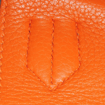 Hermes Taurillon Clemence Jypsiere 34 Orange 16 of 22