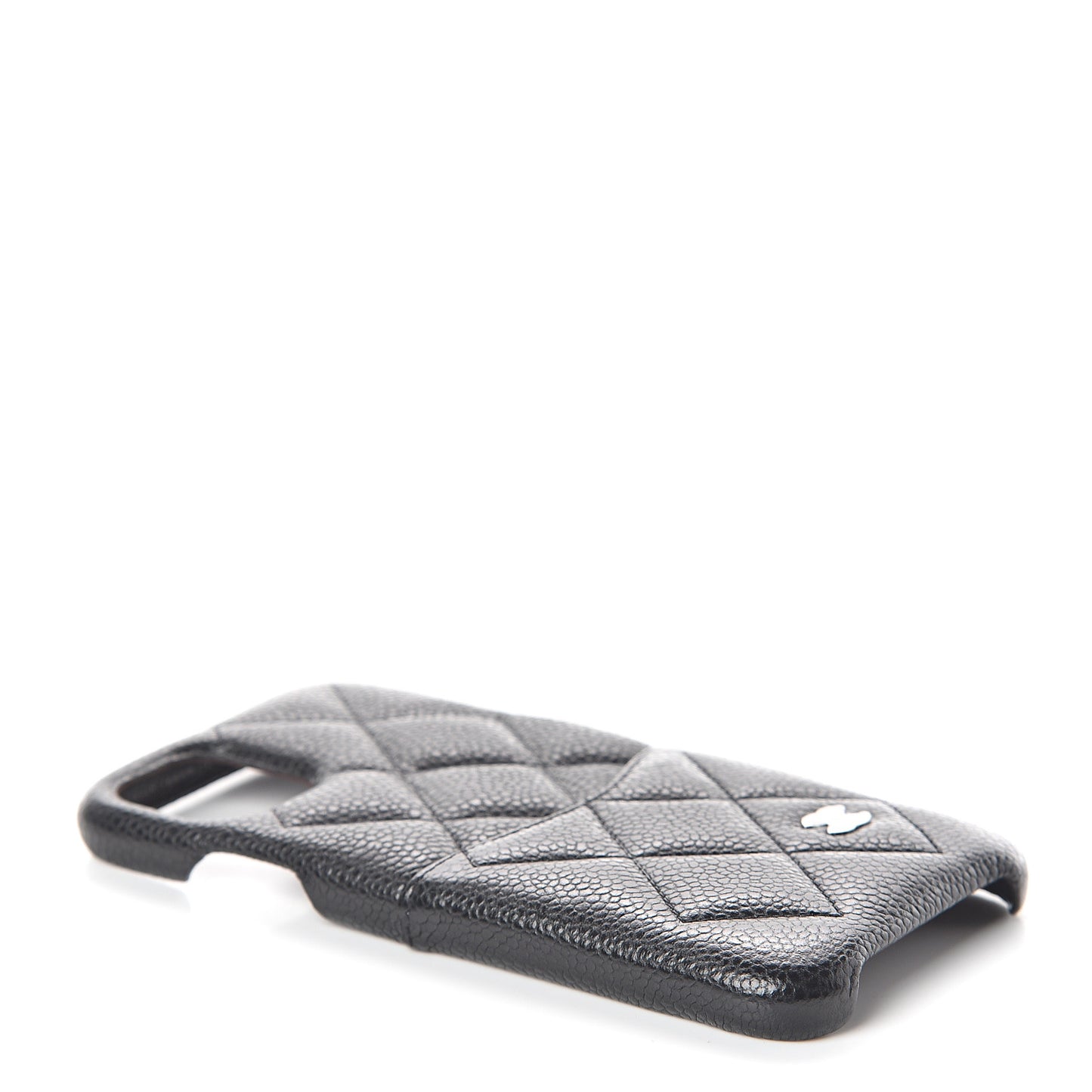Caviar Quilted iPhone 11 Tech Case Black Burgundy