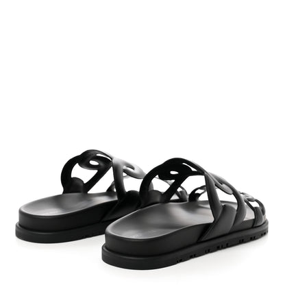 Hermes Nappa Extra Sandals 37 Black 4 of 9