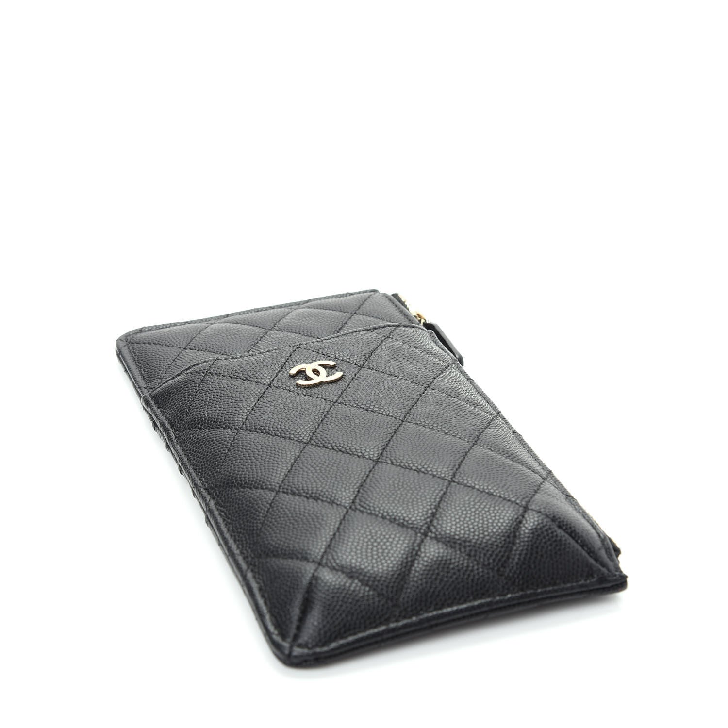 Chanel Caviar Quilted Classic Flat Wallet Pouch Black 4 of 8