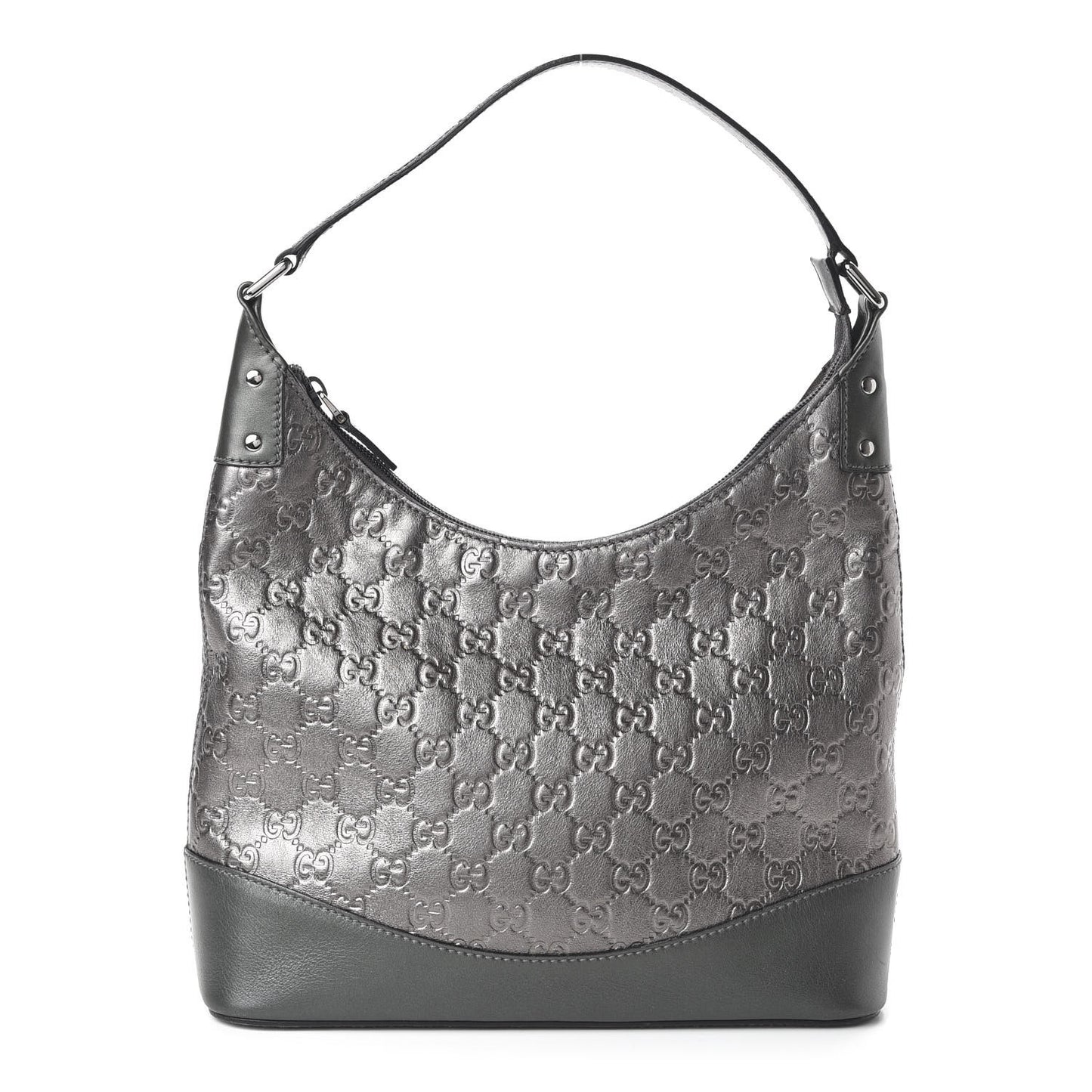 Guccissima Small Shoulder Bag Pewter