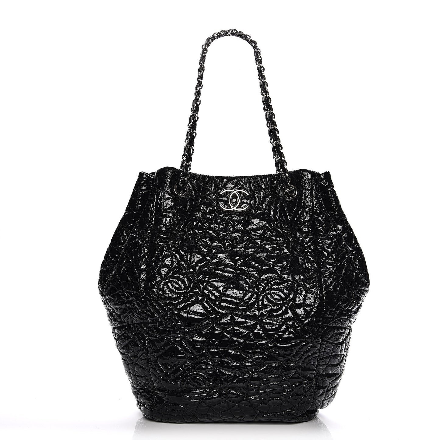 Vinyl Graphic Edge Tote Black