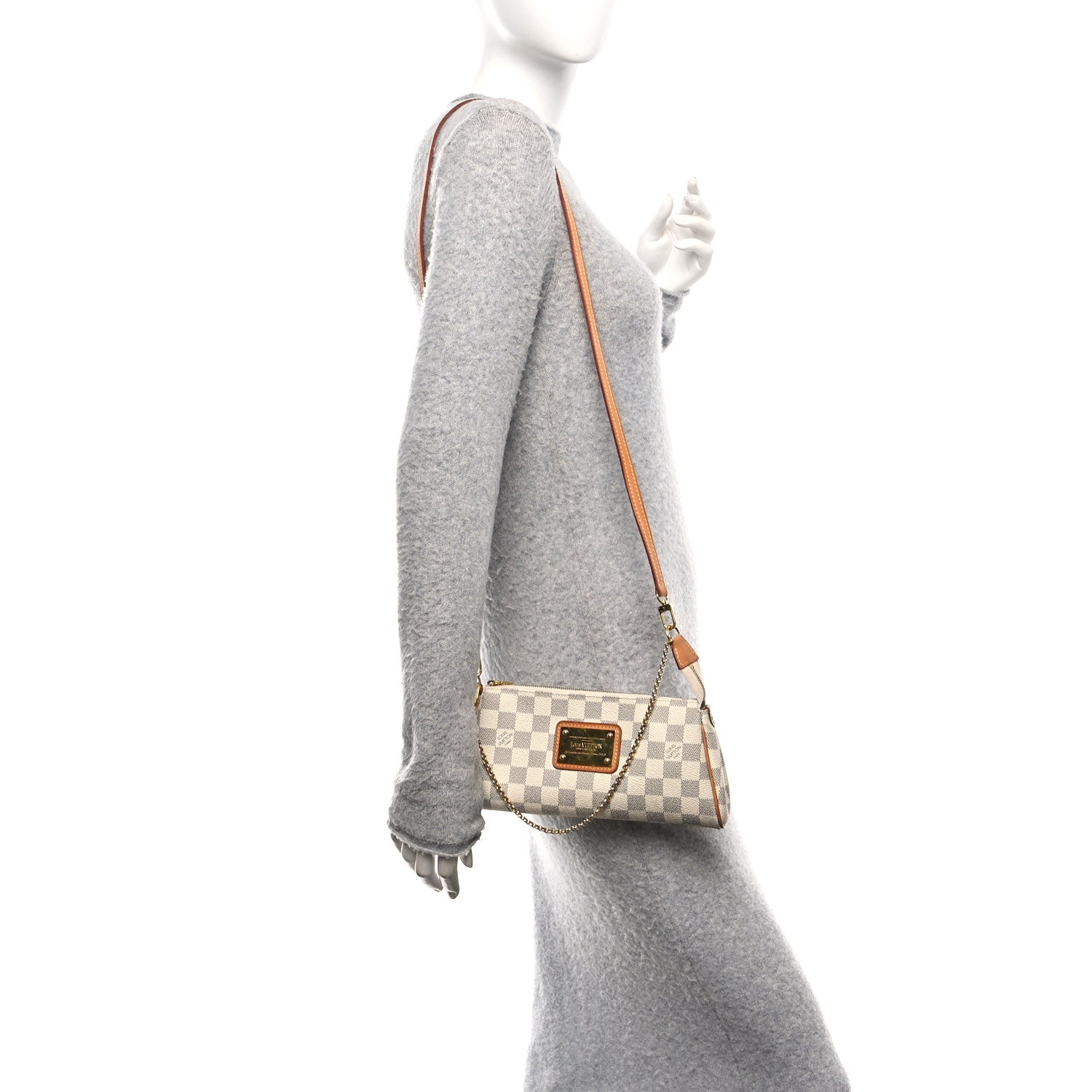 Louis Vuitton Damier Azur Eva Clutch 2 of 12