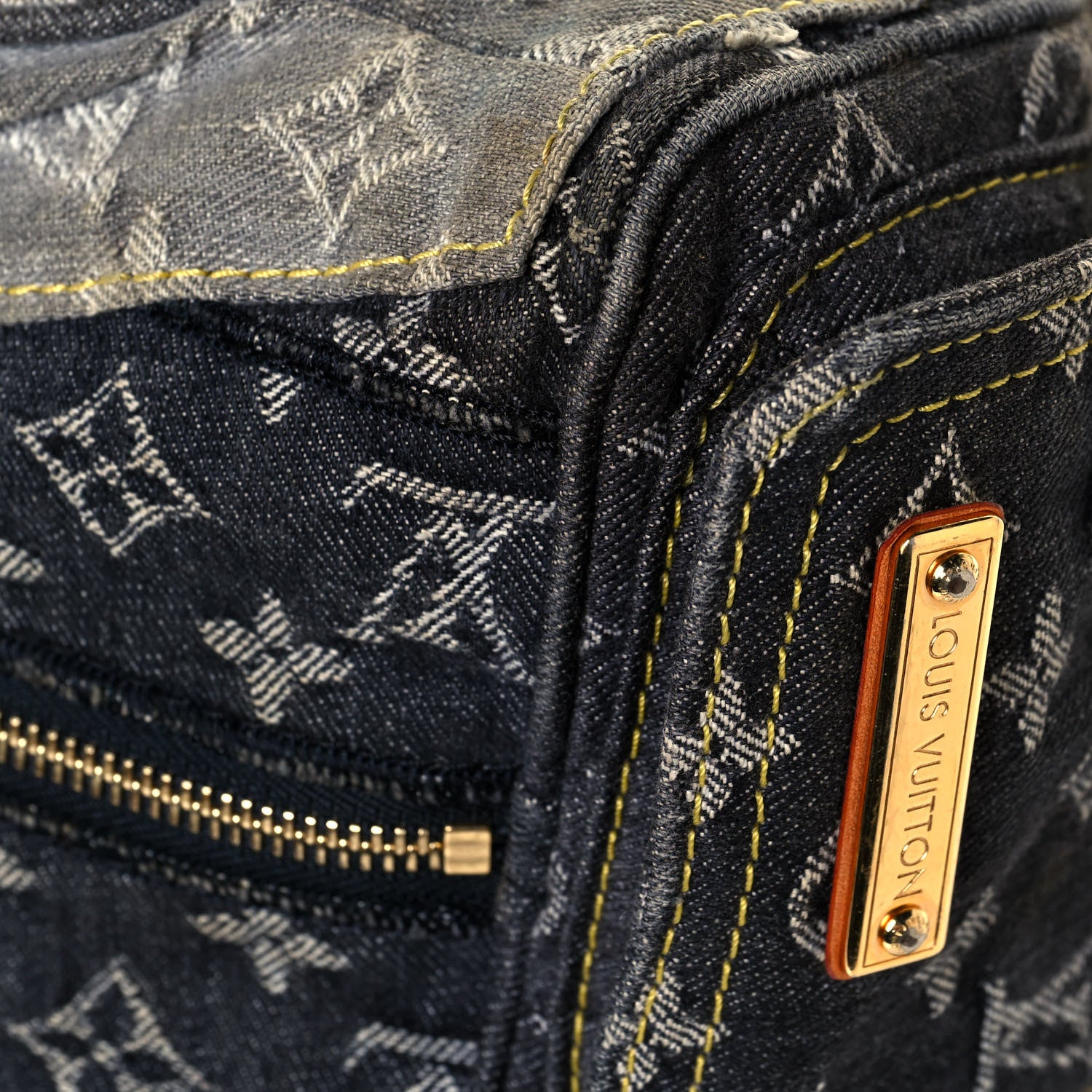 Louis Vuitton Denim Patchwork Speedy 30 Blue 10 of 14