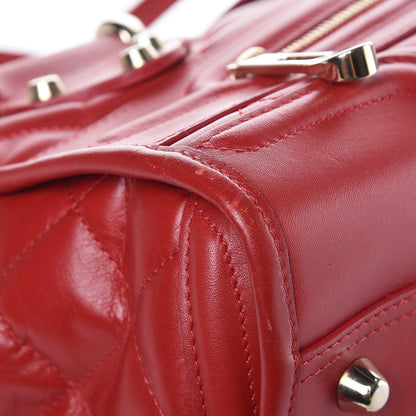 Burberry Calfskin Quilted Large Manor Tote Red 9 of 11