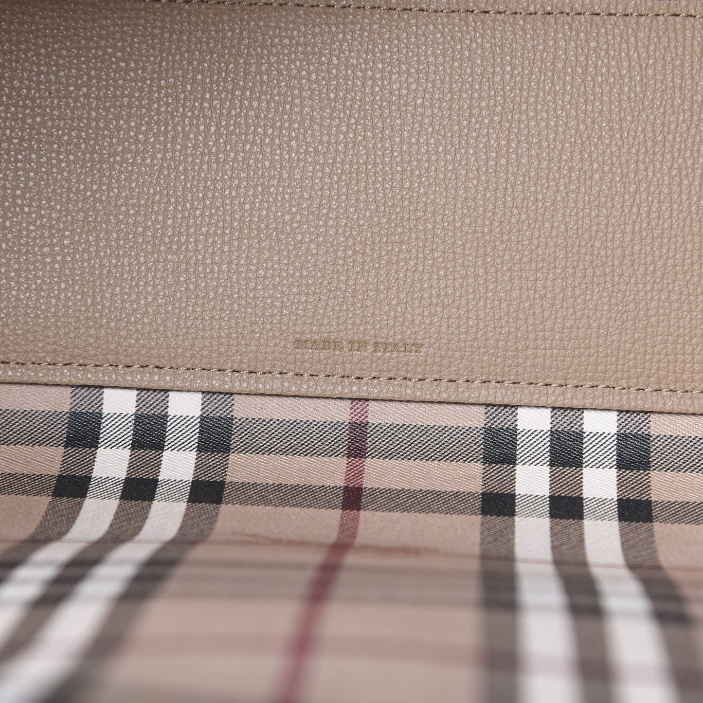 Haymarket Check Small Reversible Tote Mid Camel