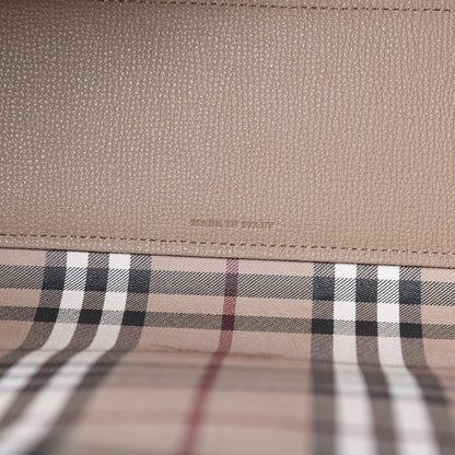 Burberry Haymarket Check Small Reversible Tote Mid Camel 9 of 15