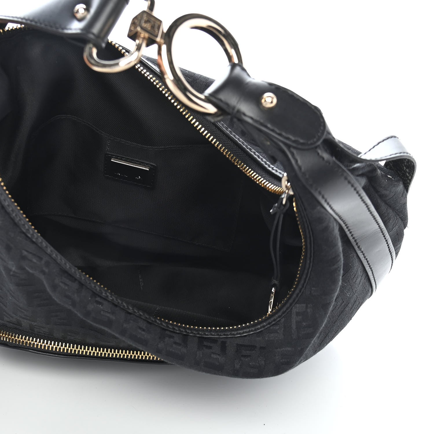 Fendi Zucchino Cuoio Chef Hobo Black 4 of 7