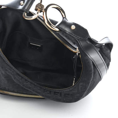 Fendi Zucchino Cuoio Chef Hobo Black 4 of 7