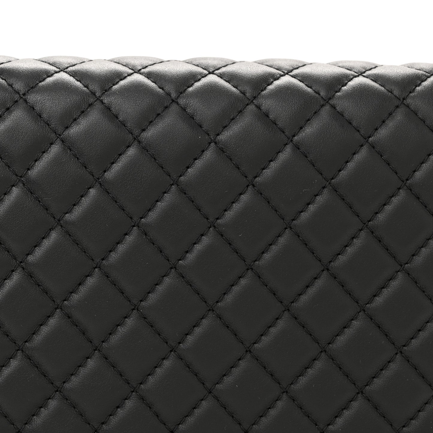 Calfskin Quilted New Medium Boy Top Handle Flap Black
