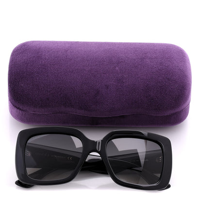 Gucci Acetate Square Frame Sunglasses GG 0141/S Black 8 of 8