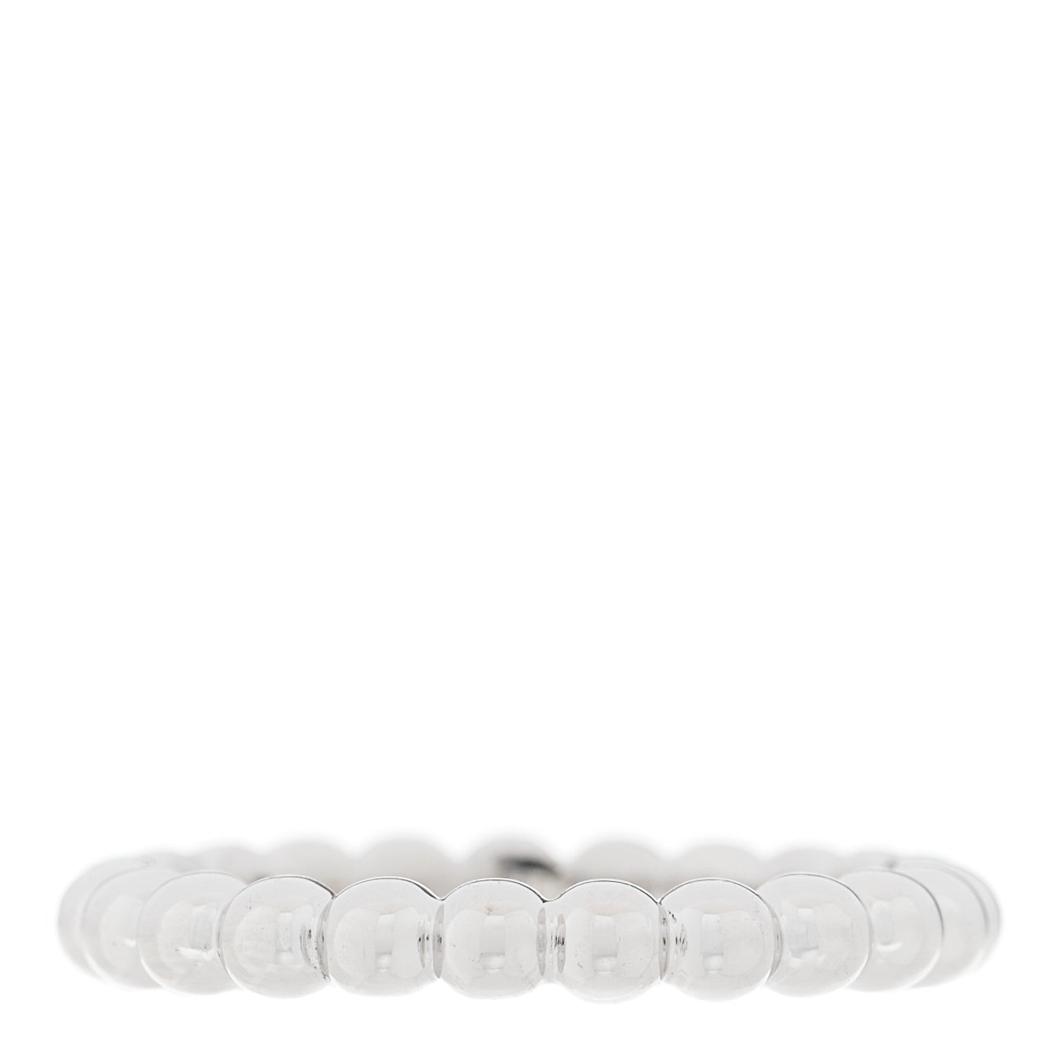 Van Cleef & Arpels 18K White Gold Medium Perlee Ring 51 5.75 3 of 5