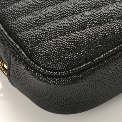 Saint Laurent Grain De Poudre Matelasse Monogram Mini Lou Camera Bag Black 7 of 8