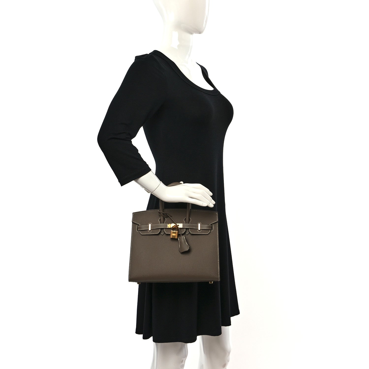 Hermes Epsom Birkin Sellier 25 Etoupe 2 of 10