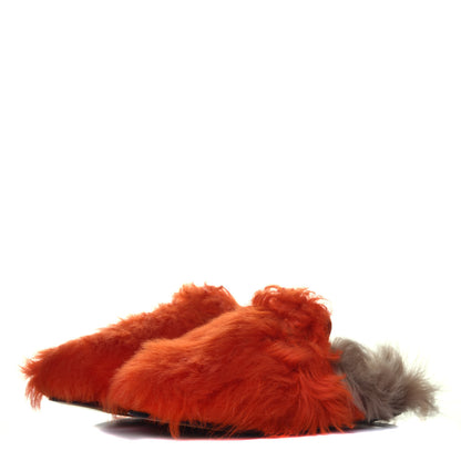 Gucci Merino Wool Womens Princetown Slippers 38 Sun Orange Natural 3 of 8