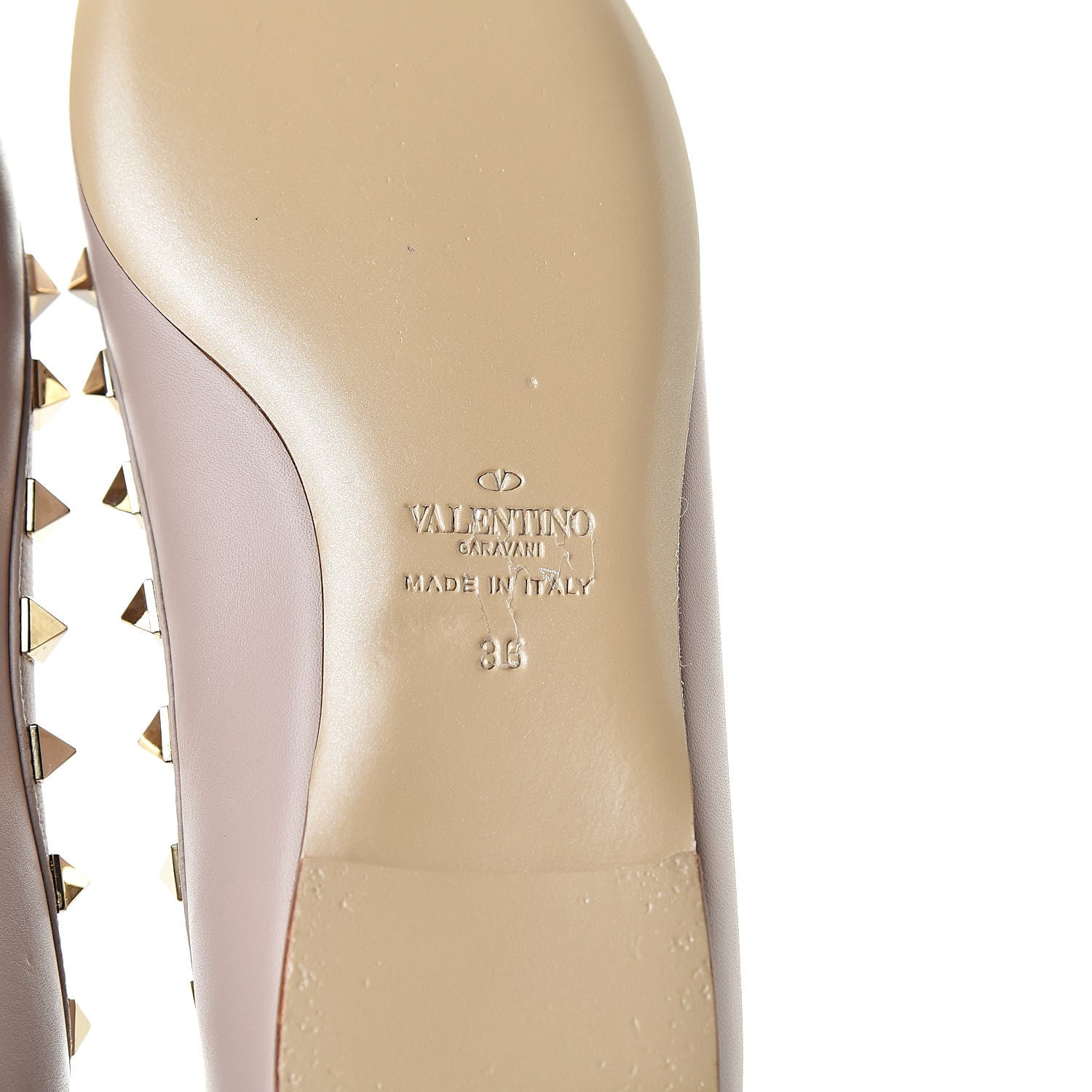 Valentino Garavani Nappa Rockstud Ballerina Flats 36 Poudre 5 of 8