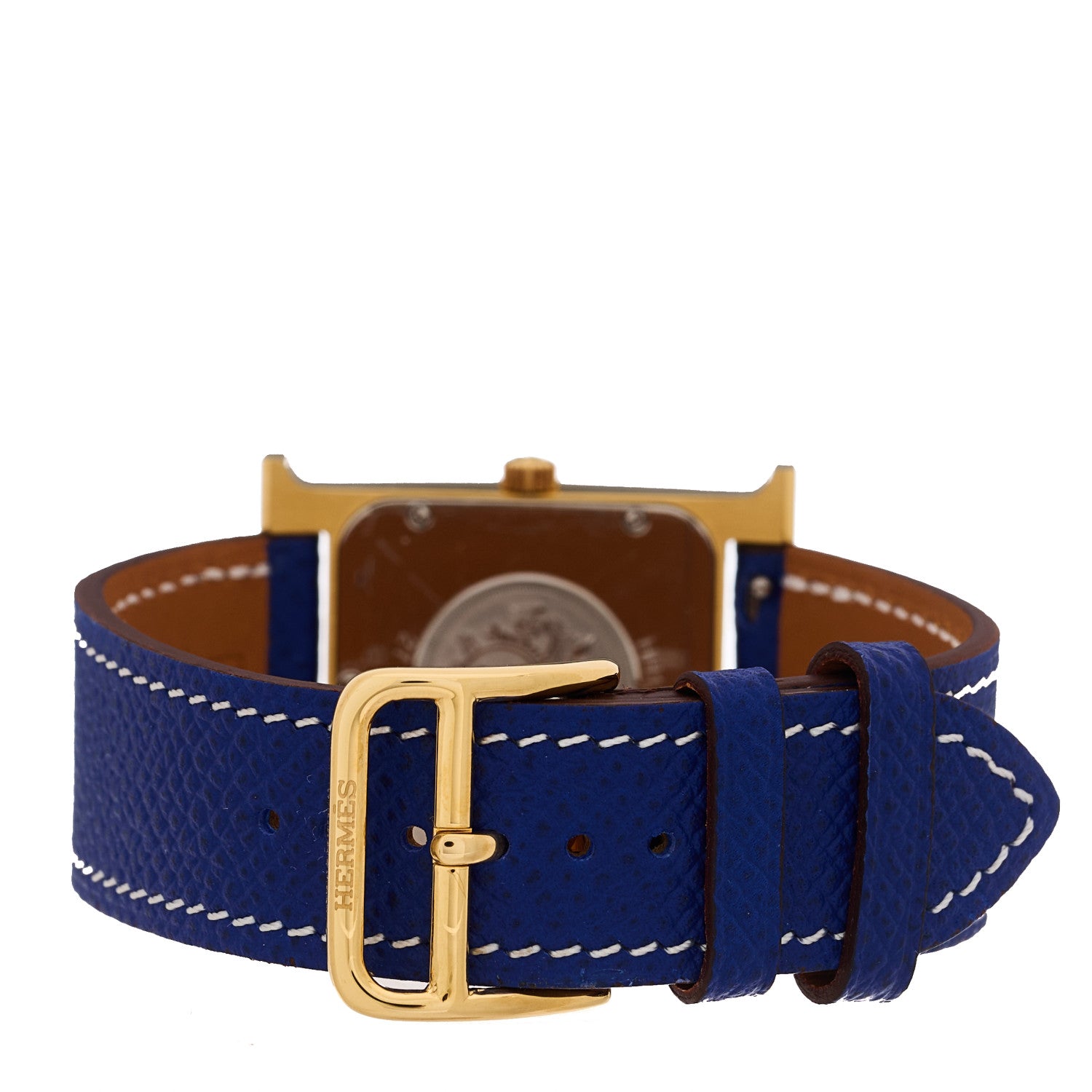 Hermes Stainless Steel Epsom 26mm Heure H Hour Quartz Watch Bleu Electrique 3 of 4